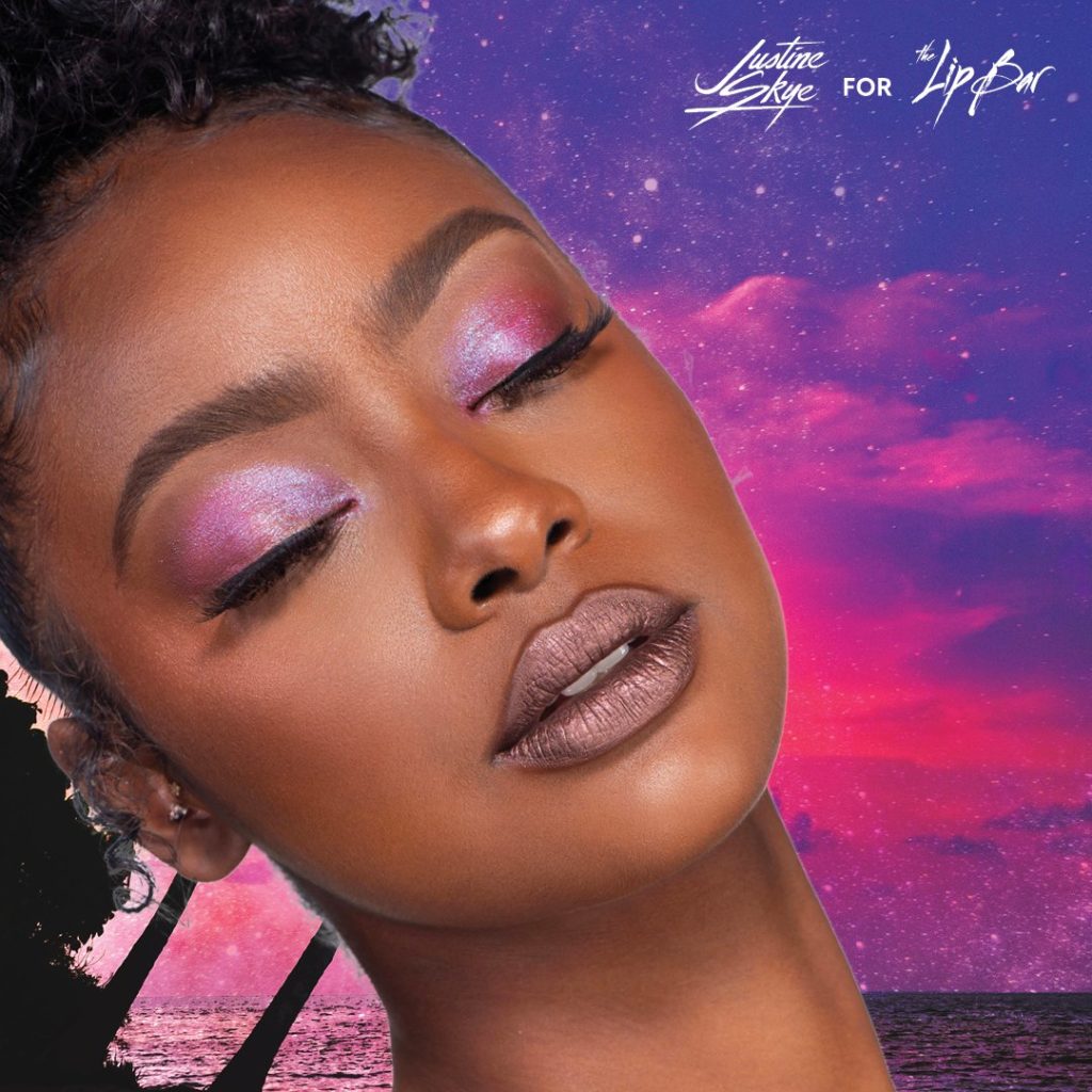 Justine Skye Purple Look for The Lip Bar