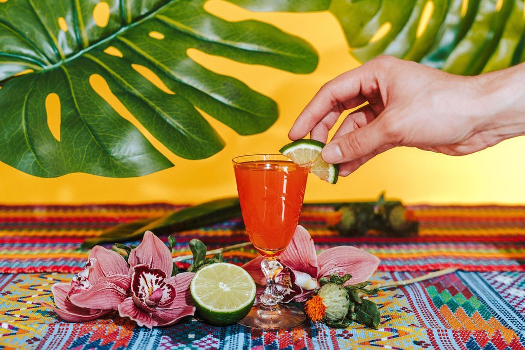 Cas Rum Punch Cocktail with Lime
